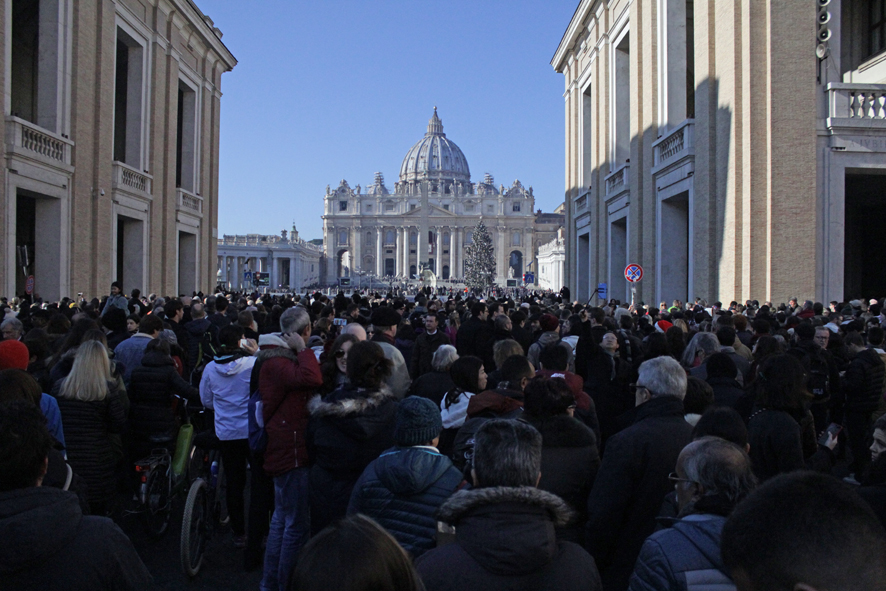 Waiting for the pope